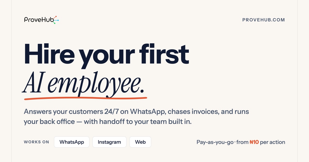 ProveHub — Hire Your First AI Employee